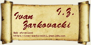 Ivan Žarkovački vizit kartica